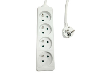 MicroConnect MC-PS040150FRW 4-way Power Strip FR Type E. MC-PS040150FRW