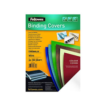 Fellowes 5378006 Binding Cover Chromolux Card with Leather Texture A4 Pack 5378006