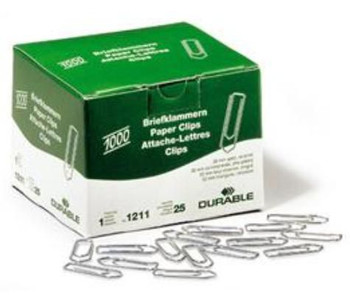 Durable 121125 Paper Clip Metal 1000 PcS 121125