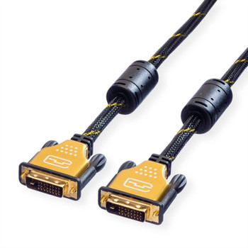 Roline 11.04.5512 GOLD DVI Cable. DVI 24 + 1. 11.04.5512