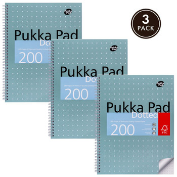Pka A4 Metallic Jotta Notepad FSC Mix Pack of 3 JM018DOT