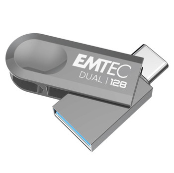 Emtec ECMMD128GD283 D280 Dual Usb Flash Drive 128 ECMMD128GD283