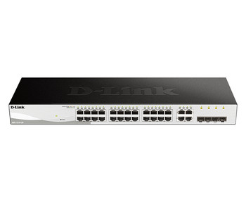 D-Link 28-Port Gigabit Smart Managed Switch Including 4 Combo Ports. Switch Type DGS-1210-28