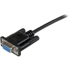 Startech 2M Black Db9 Rs232 Serial Null Modem Cable F/F Cable for Modem First En SCNM9FF2MBK