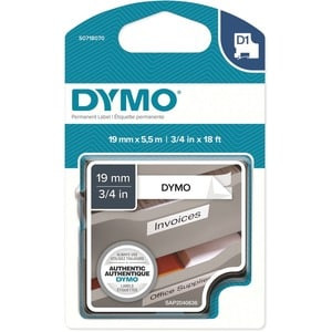 Dymo D1 Durable Black On White 19Mm Black On White Polyester Belgium40 60 ??C Dy S0718070