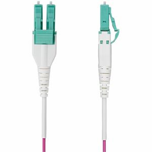 Startech 3M 10Ft Lc To Lc Upc Om4 Multimode Fiber Optic Cable Erika Violet 50/12 OM4RLCLC3M