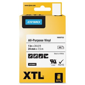 Dymo All-Purpose Vinyl Black On White Black Thermal Transfer Vinyl Belgium40 60 1868753