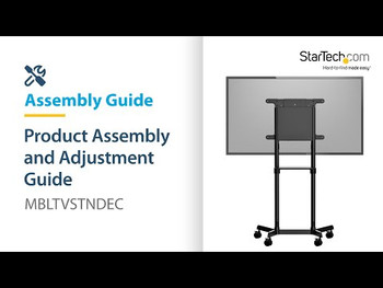 Startech Mobile Tv Cart Portable Rolling Tv Stand 37-70 " Vesa Display Mount 154 MBLTVSTNDEC