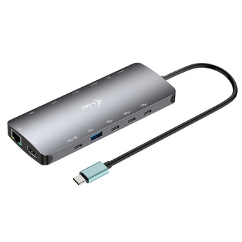 I-Tec Metal Usb-C Nano 3X Display Dock 2X Hdmi 1X Usb-C Video With Power Deliver C31NANOTRIPLED140UK