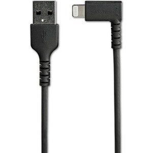 Startech 1M Usb A To Lightning Cable Iphone Ipad Durable Right Angled 90 Degree RUSBLTMM1MBR