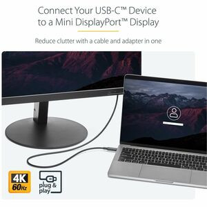 Startech 6 Ft. / 1.8 M Usb-C To Mini Displayport Cable 4K 60Hz Black Usb 3.1 Typ CDP2MDPMM6B