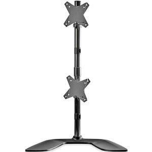 Startech Vertical Dual Monitor Stand Free Standing Height Adjustable Stacked Mon ARMDUOVS