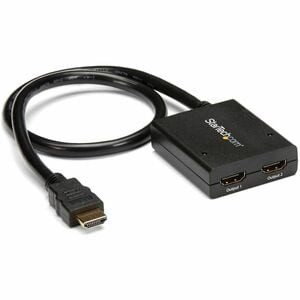 Startech Hdmi Splitter 1 In 2 Out 4K 30Hz 2 Port Supports 3D Video Powered Hdmi ST122HD4KU