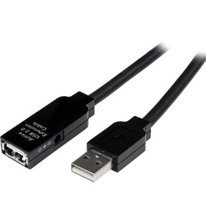 Startech 15M Usb 2.0 Active Extension Cable M/F Cable for Wall Outlet Power Adap USB2AAEXT15M