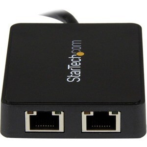 Startech Usb 3.0 To Dual Port Gigabit Ethernet Adapter Nic W/ Usb Port Add Two G USB32000SPT