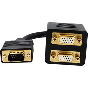 Startech 1 Ft Vga To 2X Vga Video Splitter Cable M/F Db-15 Male Video Db-15 Fema VGASPL1VV