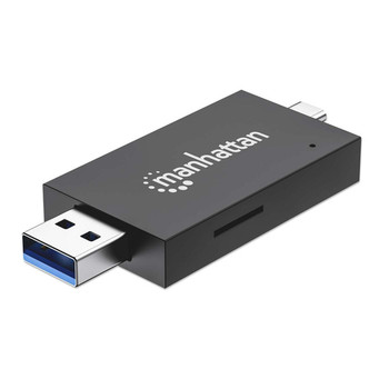 Manhattan Usb-A / Usb-C Combo Multi-Card Reader/Writer 5 Gbps Usb 3.2 Gen1 Aka U 102735