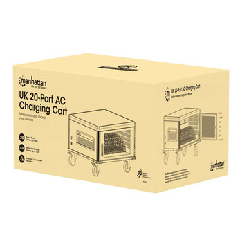 Manhattan Laptop Charging Cart/Trolley Via Ac Adapter  20-Bay Install Device'S 181105