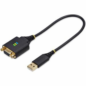Startech 1Ft/30Cm Usb To Null Modem Serial Adapter Cable Com Retention Ftdi Rs23 1P1FFCN-USB-SERIAL