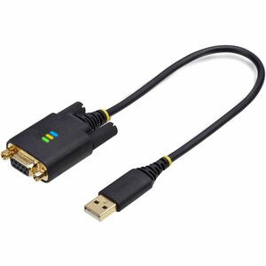 Startech 1Ft/30Cm Usb To Null Modem Serial Adapter Cable Com Retention Ftdi Rs23 1P1FFCN-USB-SERIAL