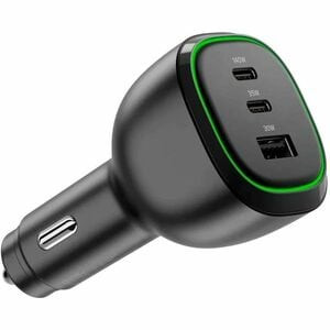 Alogic 165W Car Charger Usb-C Usb-A Ports Fast Charging for Laptops Tablets And CRCA165C1