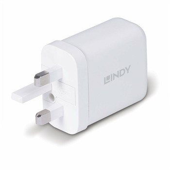 Lindy 65W Usb Type A And C Gan Charger Indoor Ac 20 V White 73429