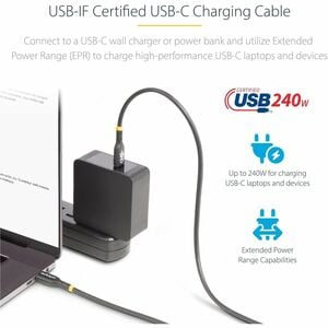 Startech 6.6Ft 2M Usb-C Charging Cable Charge & Sync 240W 5A Pd Epr Usb 2.0 Lapt USB2EPR2M