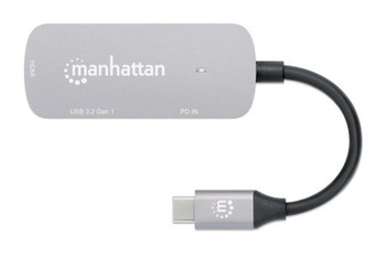 Manhattan Usb-C Dock/Hub Ports X3: Hdmi Usb-A And Usb-C With Power Delivery 100W 130707