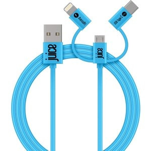 Juice 1 M Lightning/Micro-Usb/Usb-C Data Transfer Cable First End: Lightning Usb JUICBL3IN11MRNDBLK