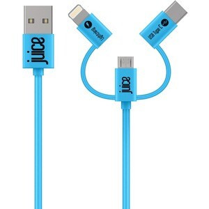 Juice 1 M Lightning/Micro-Usb/Usb-C Data Transfer Cable First End: Lightning Usb JUICBL3IN11MRNDBLK