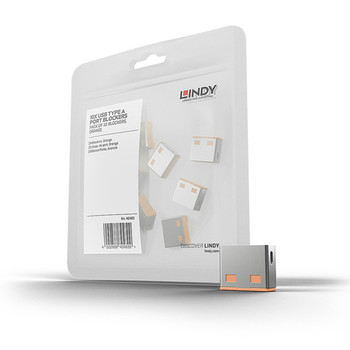 Lindy Usb Port Blocker Without Key Pack Of 10 Colour Code: Orange. Product Type: 40463