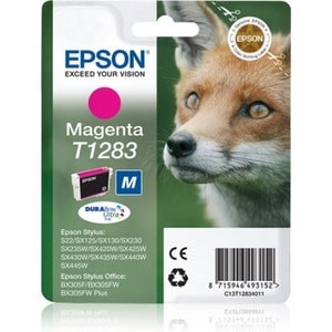 Epson Fox Singlepack Magenta T1283 Durabrite Ultra Ink Magenta Pigment-Based Ink C13T12834012