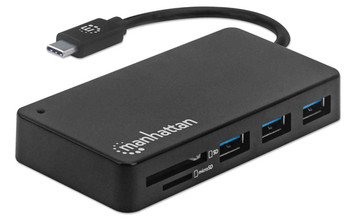 Manhattan Usb-C Dock/Hub With Card Reader Ports X3: Usb-A X3 5 Gbps Usb 3.2 Gen1 164948