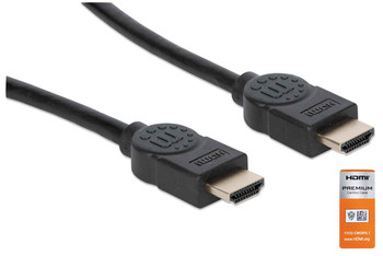Manhattan Hdmi 4K@60Hz Cable With Ethernet 1M Certified Suitable for All 4K & 10 354837