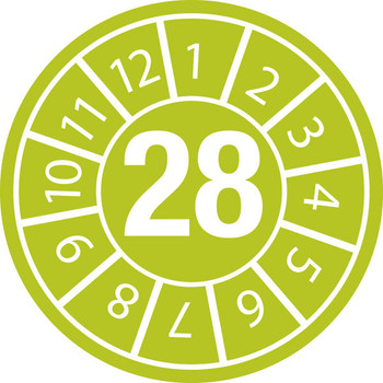 Brady DATE INSPECTION LBLS B-500 28 -DIA 15 Inspection Date Labels White DATE INSPECTION LBLS B-500 28 -DIA 15