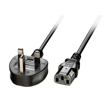 Lindy 2M  To Iec C13 Mains Cable. Connector 1: Bs 1363 Connector 2: C13 Couple 30433