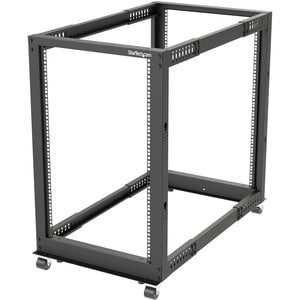 Startech 4-Post 18U Mobile Open Frame Server Rack 19" Network Rack With Casters 4POSTRACK18U