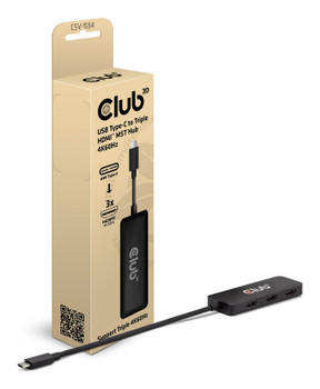 Club3D CSV-1554 Interface Hub Usb Type-C Black CSV-1554