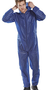Beeswift Polprop Disposable Coverall Navy Blue Size XL PDBSHNXL