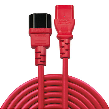 Lindy 1M Iec Extension Cable Red. Cable Length: 1 M Connector 1: C14 Coupler Con 30477