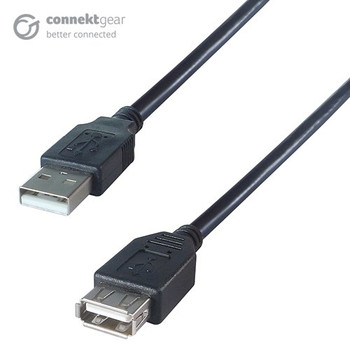 connektgear 2m USB 2 Extension Cable A Male to A Female - High Speed 26-2913