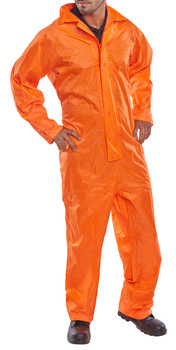 Beeswift Nylon Coverall Orange Size L NBDCORL
