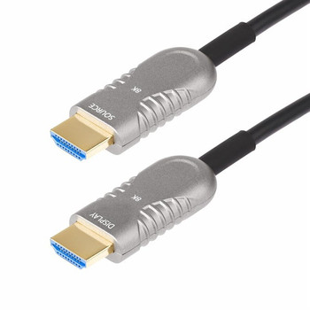 StarTech.com 50ft 15.2m HDMI 2.1 Hybrid Active Optical Cable AOC CMP Plenum Rate 8K-A-50F-HDMI-CABLE