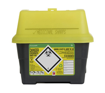 Sharpsafe Sharps Bin 2Ltr Yellow Size 2LTR CM0643
