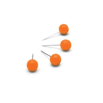 Nobo Notice Board Push Pins Orange 1905329 1905329