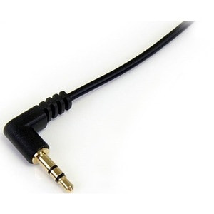 Startech 6 Ft Slim 3.5Mm To Right Angle Stereo Audio Cable M/M Easily Connect An MU6MMSRA