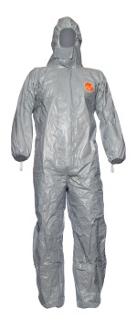 Tychem® 6000F Hooded Disposable Coverall Grey Size L TYFBSL