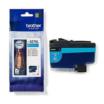 Brother LC427XLC 5000 Page High Yield Cyan Ink Cartridge LC427XLC