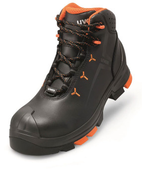 Uvex 2 Leather Boot S3 Src Black/Orange Size 8 UV6503208