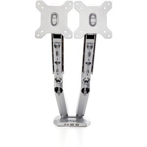 Startech Desk Mount Dual Monitor Arm With Usb & 3.5Mm Audio Desk Clamp Ergonomic ARMSLIMDUOS